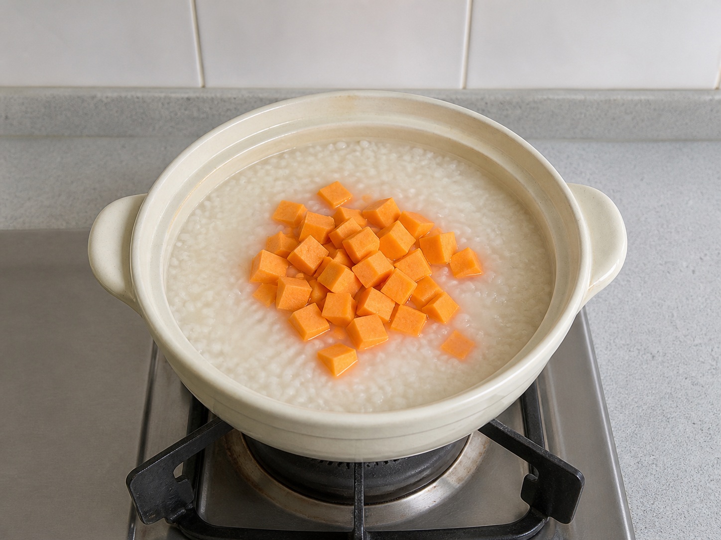 Bubur Ubi Jalar — Masukkan ubi