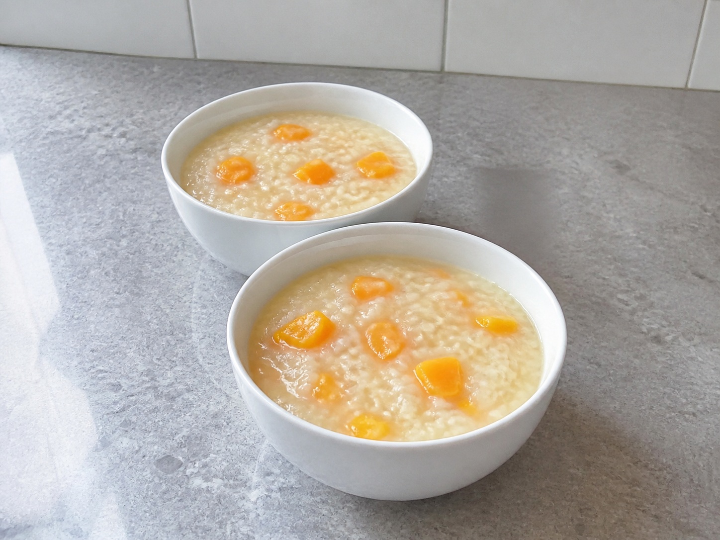 Bubur Ubi Jalar — Diamkan dan sajikan
