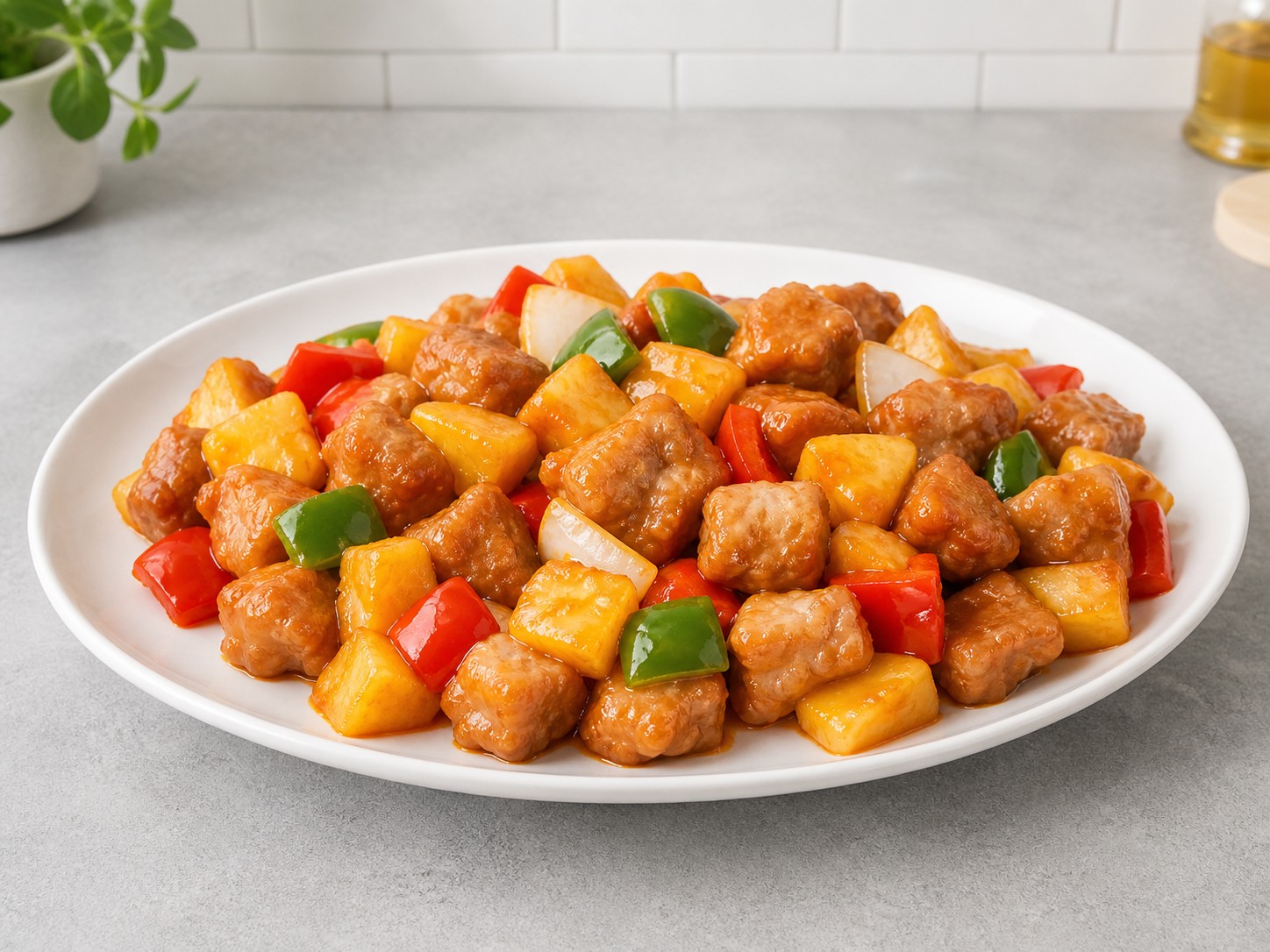 菠蘿咕嚕肉完成圖|Hong Kong-style Sweet and Sour Pork with Pineapple