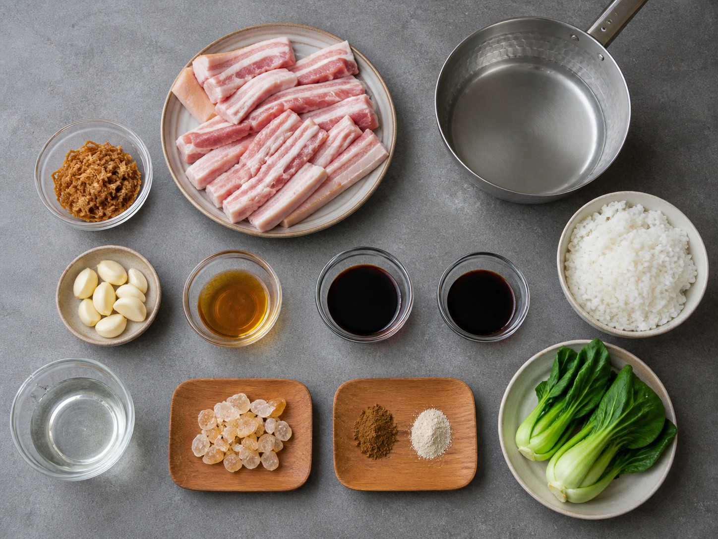 台式滷肉飯主要材料總覽