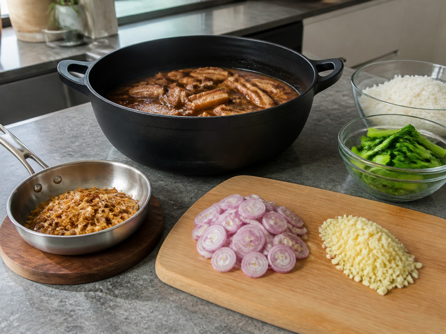 台式滷肉飯：切香料