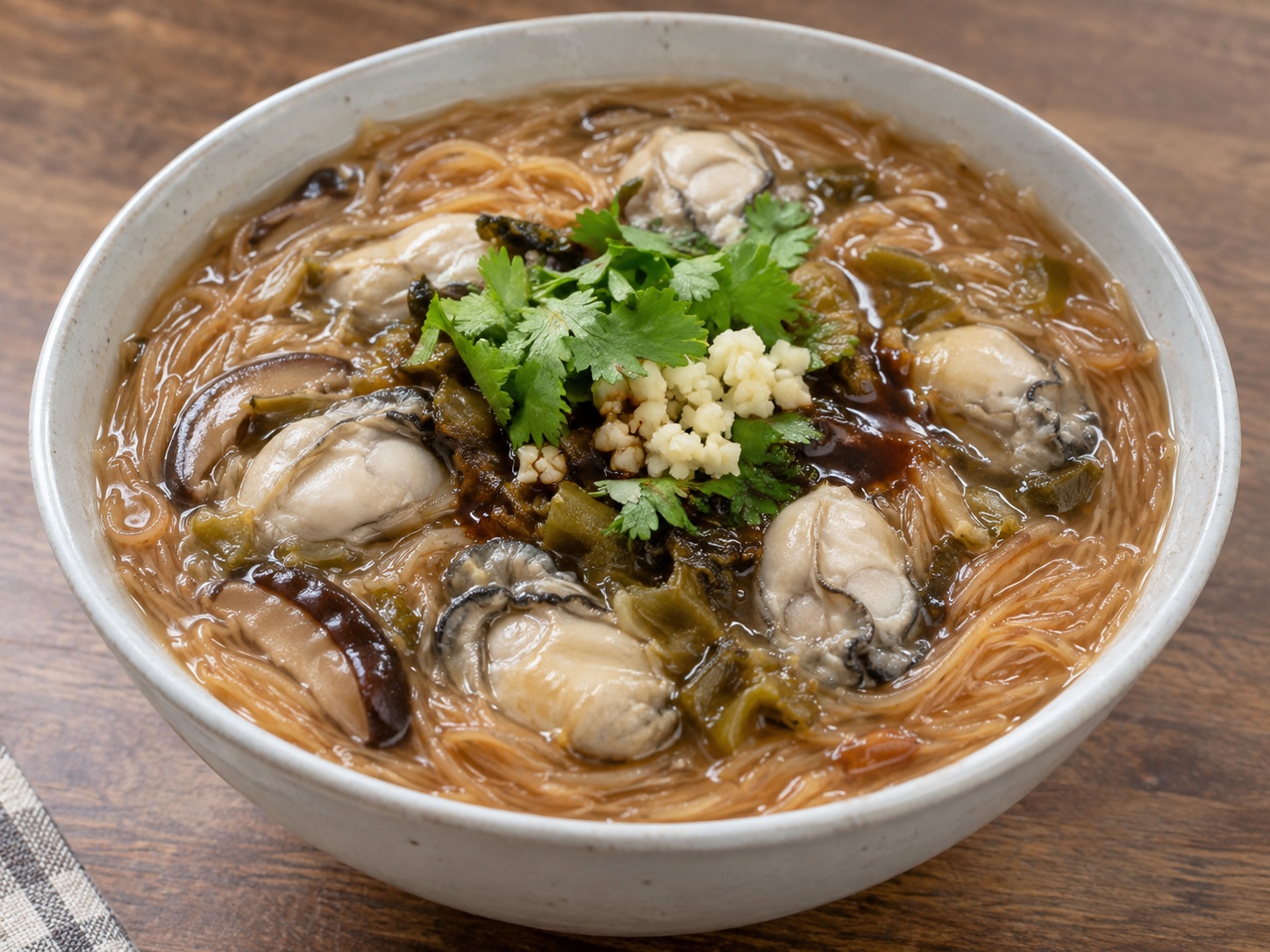 Miswang na May Talaba ng Taiwan — natapos na ulam