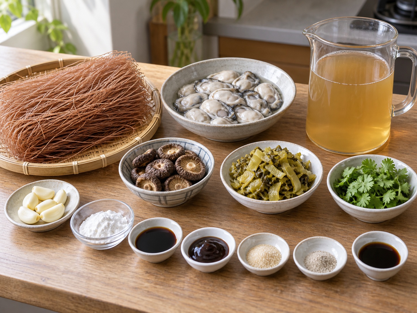 Bihun Tiram Taiwan — bahan