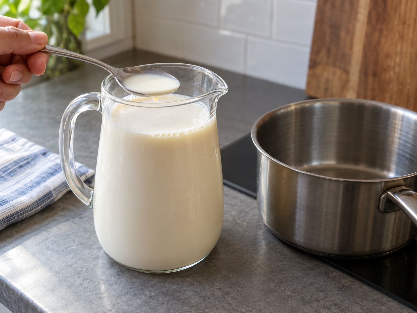 Susu Kedelai Asin Taiwan — 1. Gunakan susu kedelai tanpa pemanis tanpa vanilla atau tambahan gula