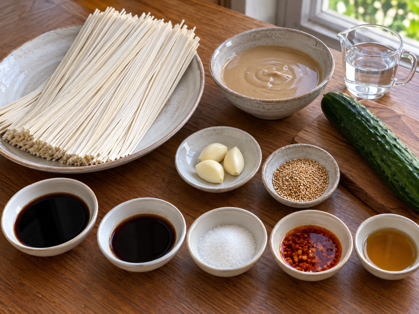 Pansit Sesame ng Taiwan — mga sangkap