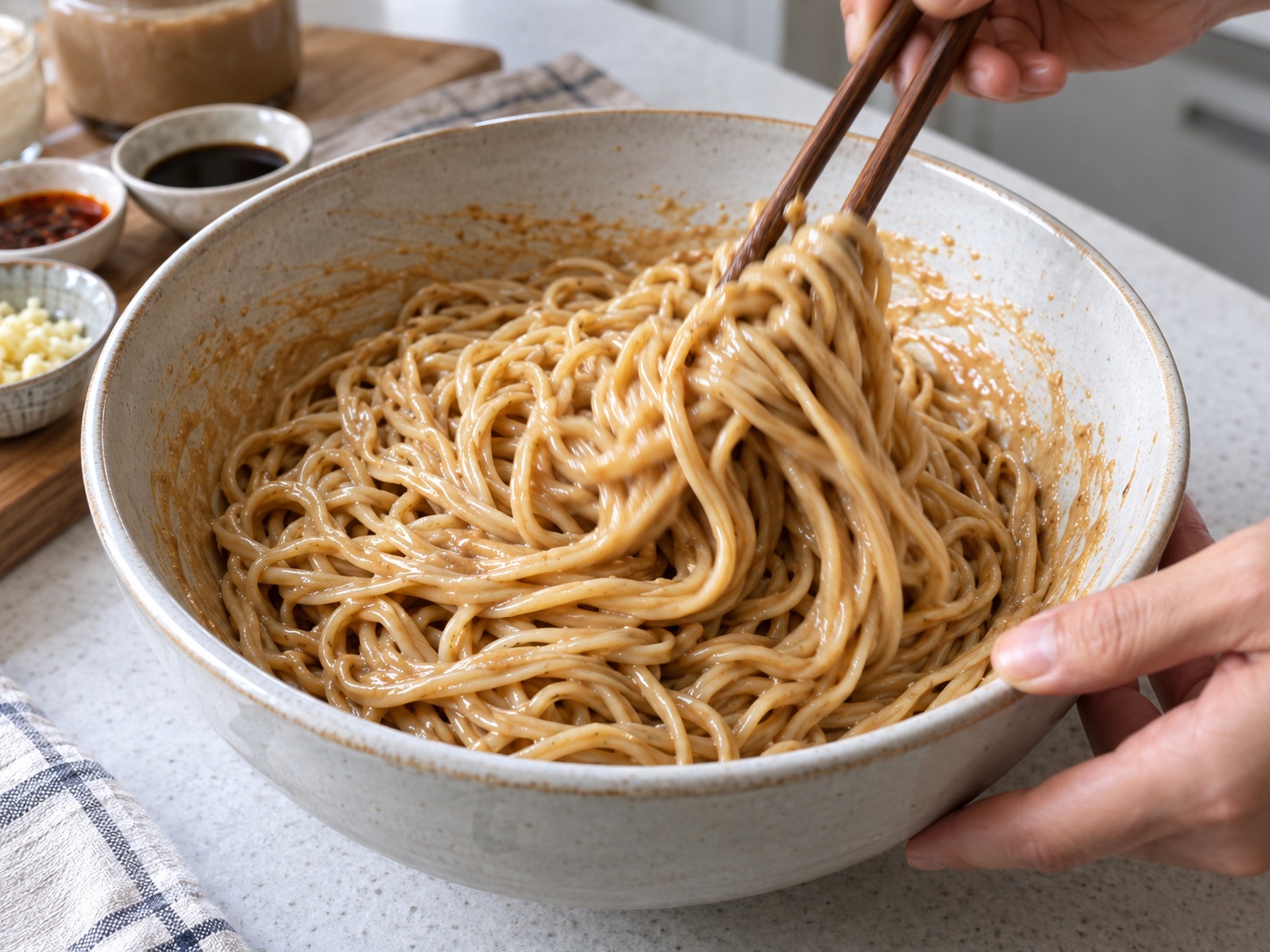 Pansit Sesame ng Taiwan — Hakbang 10
