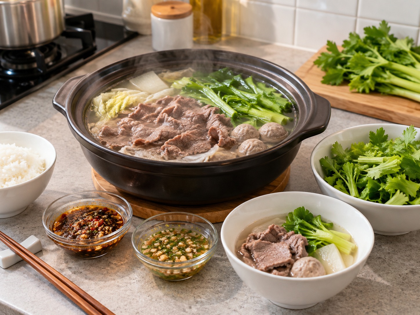 潮州牛肉火鍋 — 完成圖