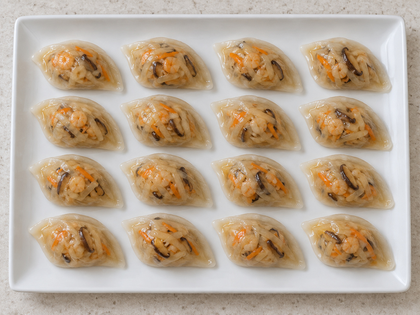 Teochew Chai Kueh na Pinasingawang Gulay Dumpling — natapos na ulam