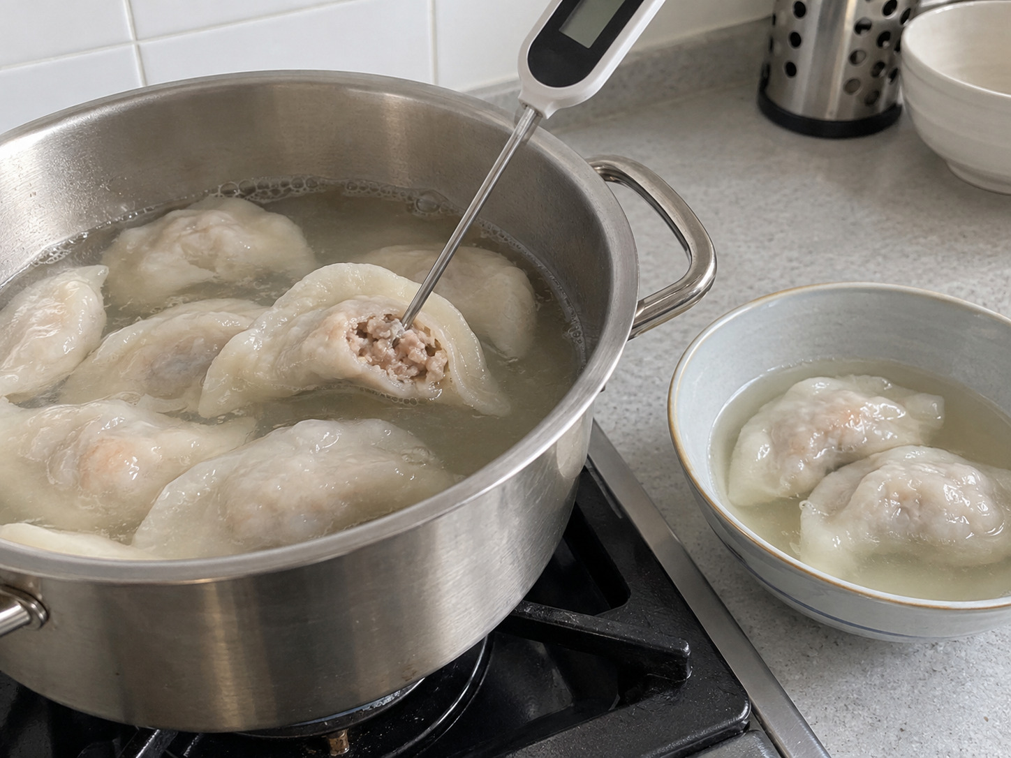 潮州魚餃 — 驗熟上桌