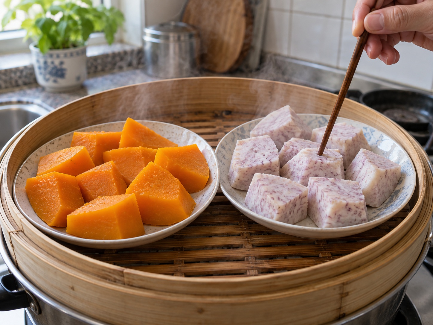 Teochew Orh Nee Taro Paste — Steam until tender