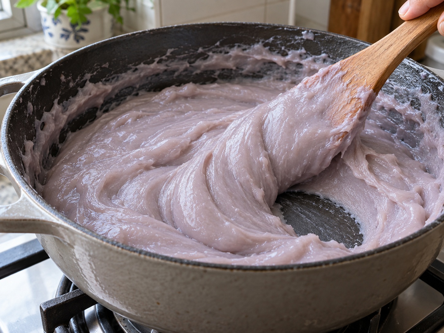 Teochew Orh Nee Taro Paste — Stop when glossy