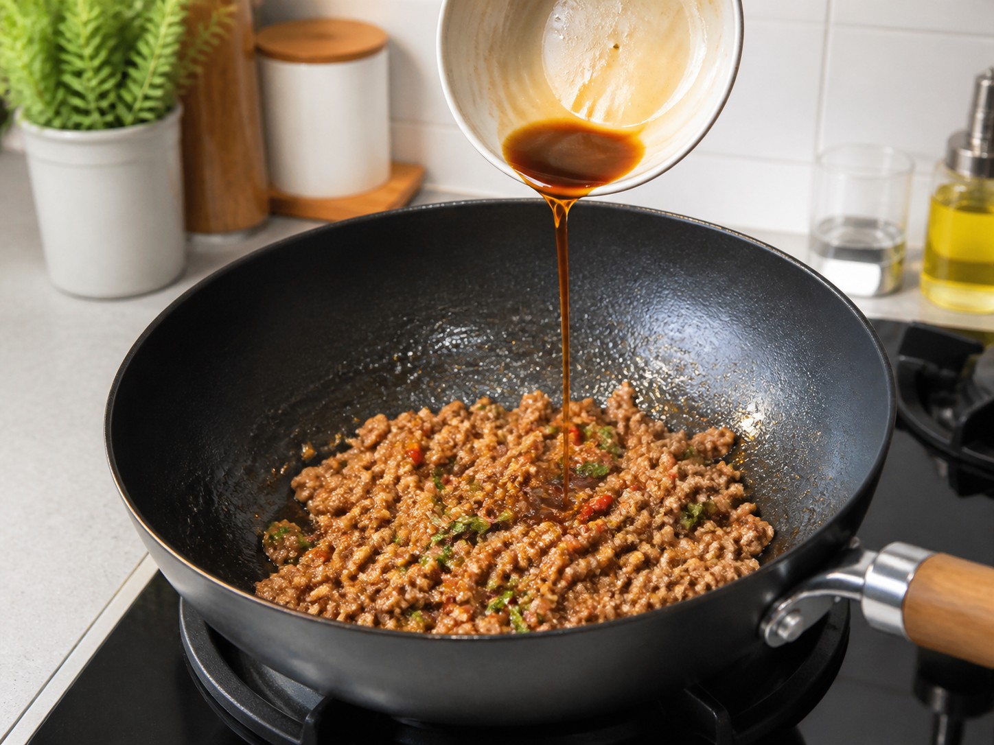 泰式香葉肉碎煎蛋飯:步驟 8
