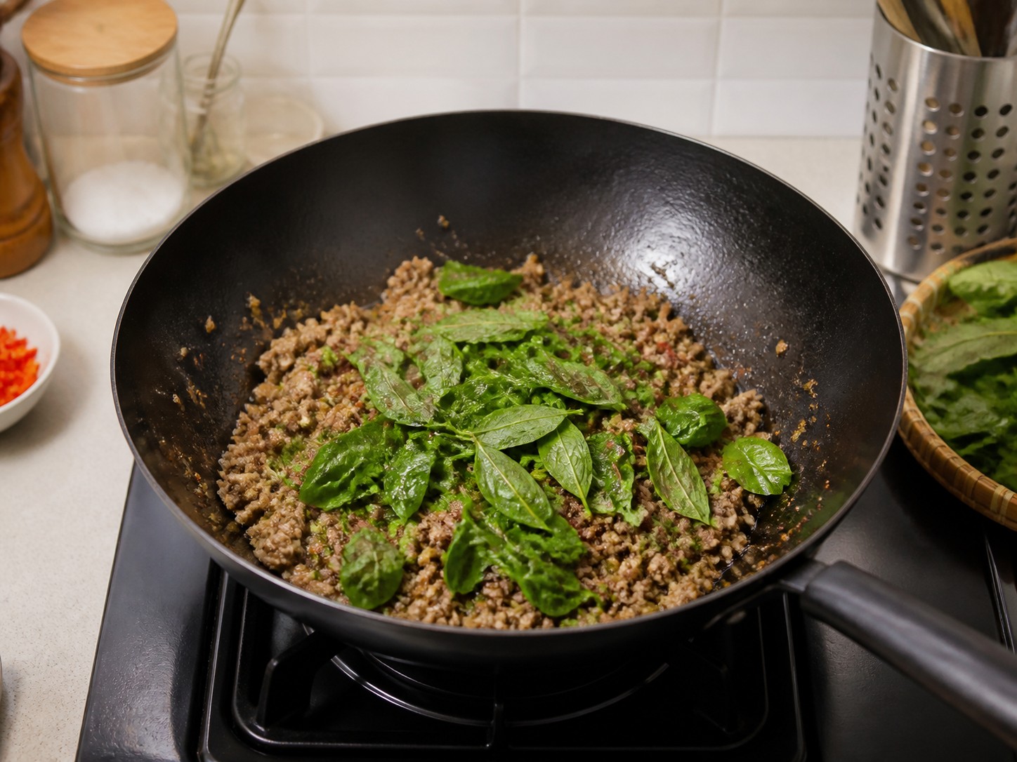 泰式香葉肉碎煎蛋飯:步驟 9