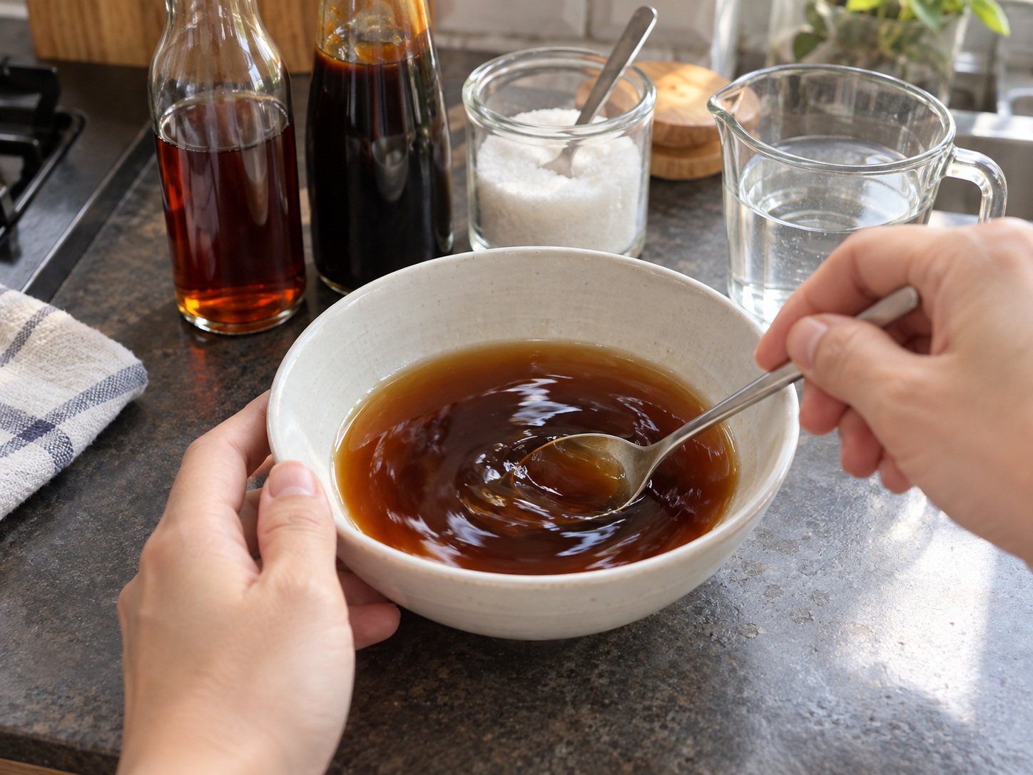 泰式九層塔炒茄子 — 調炒汁