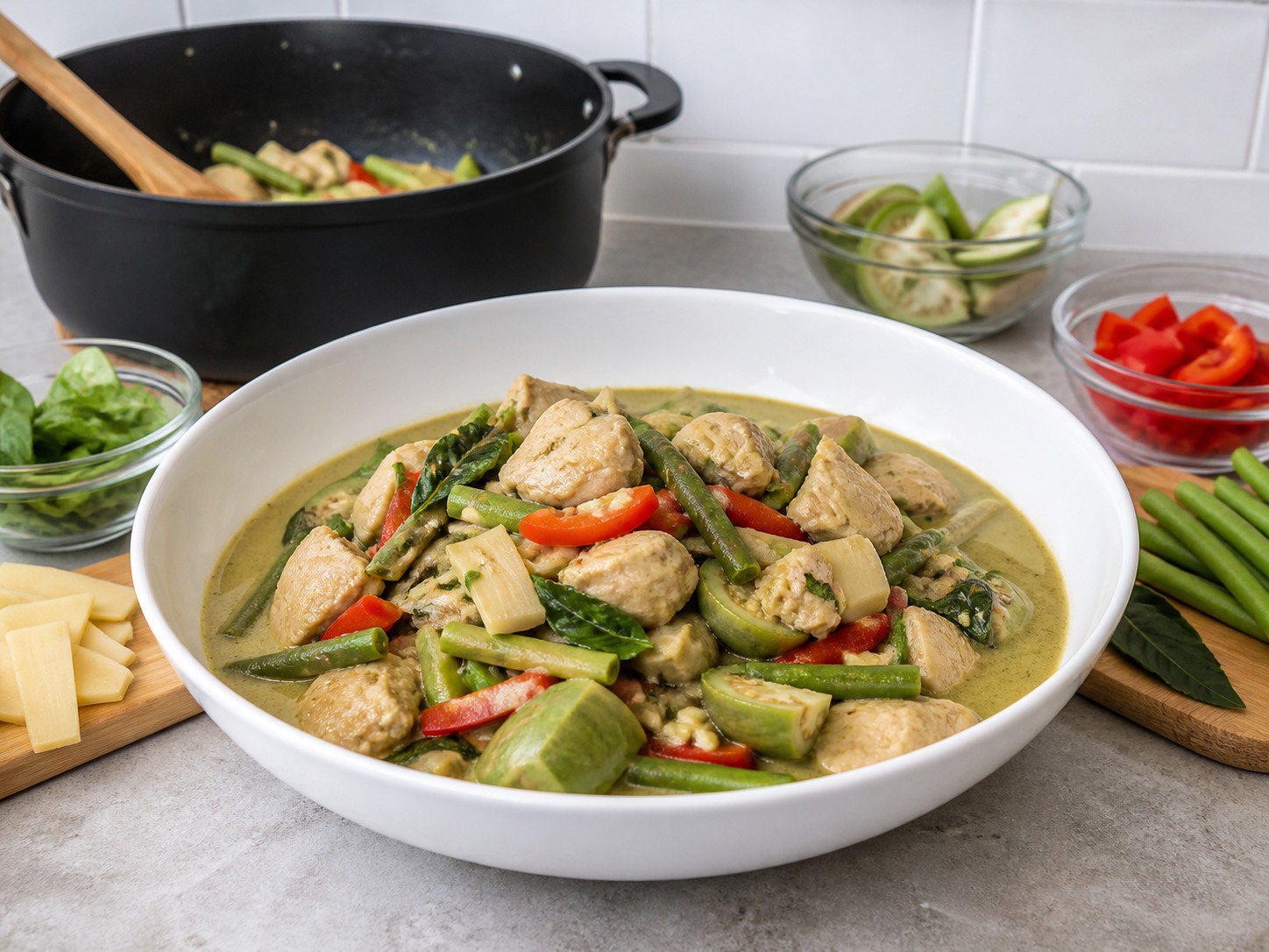 泰式綠咖喱雞完成圖|Thai Green Curry Chicken