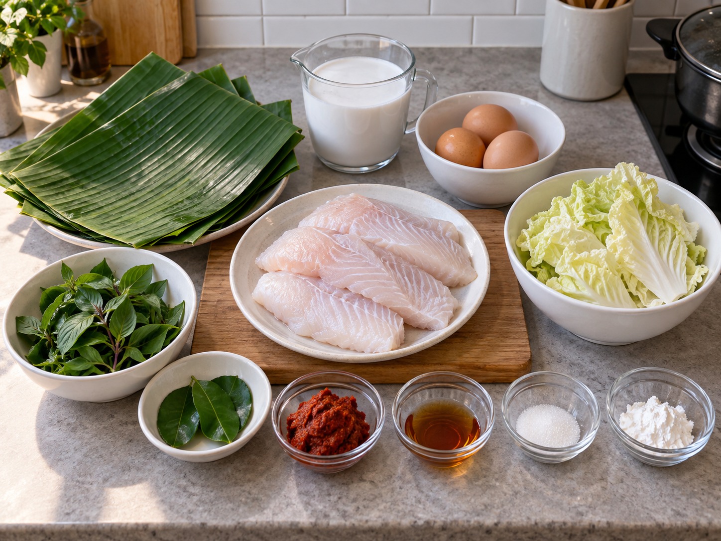 泰式咖喱魚肉蒸蛋 — 材料