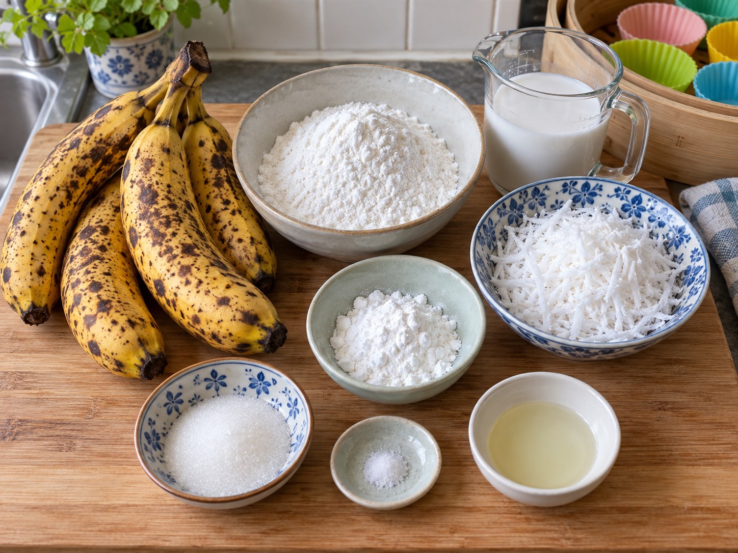 泰式蒸香蕉糕 — 材料