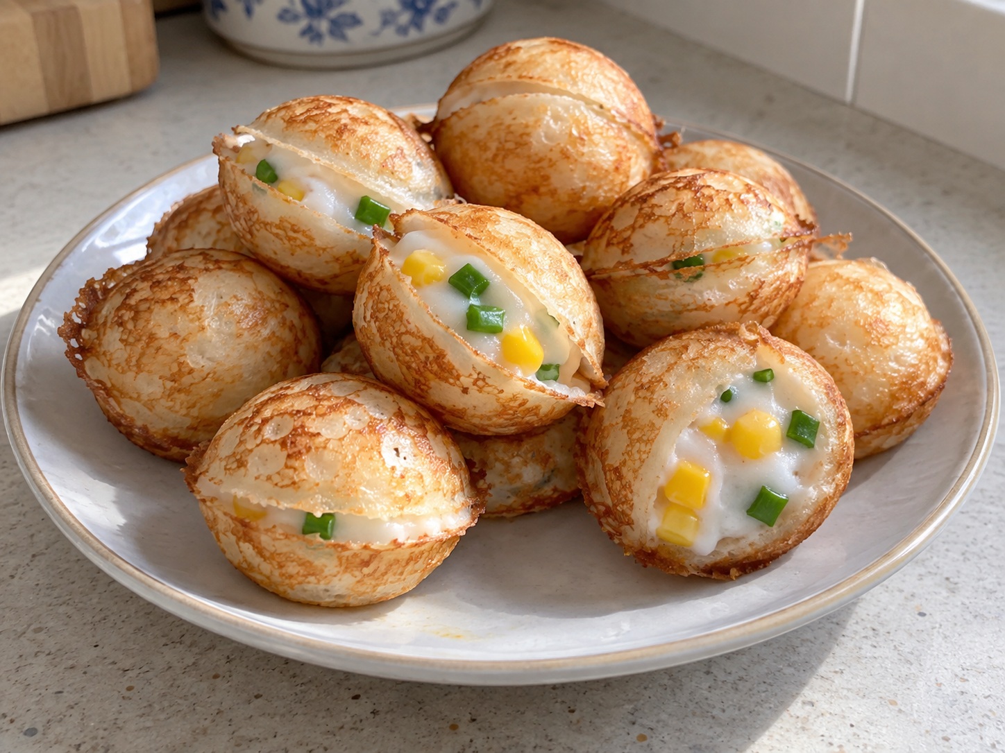 Thai Coconut Pancakes — natapos na ulam