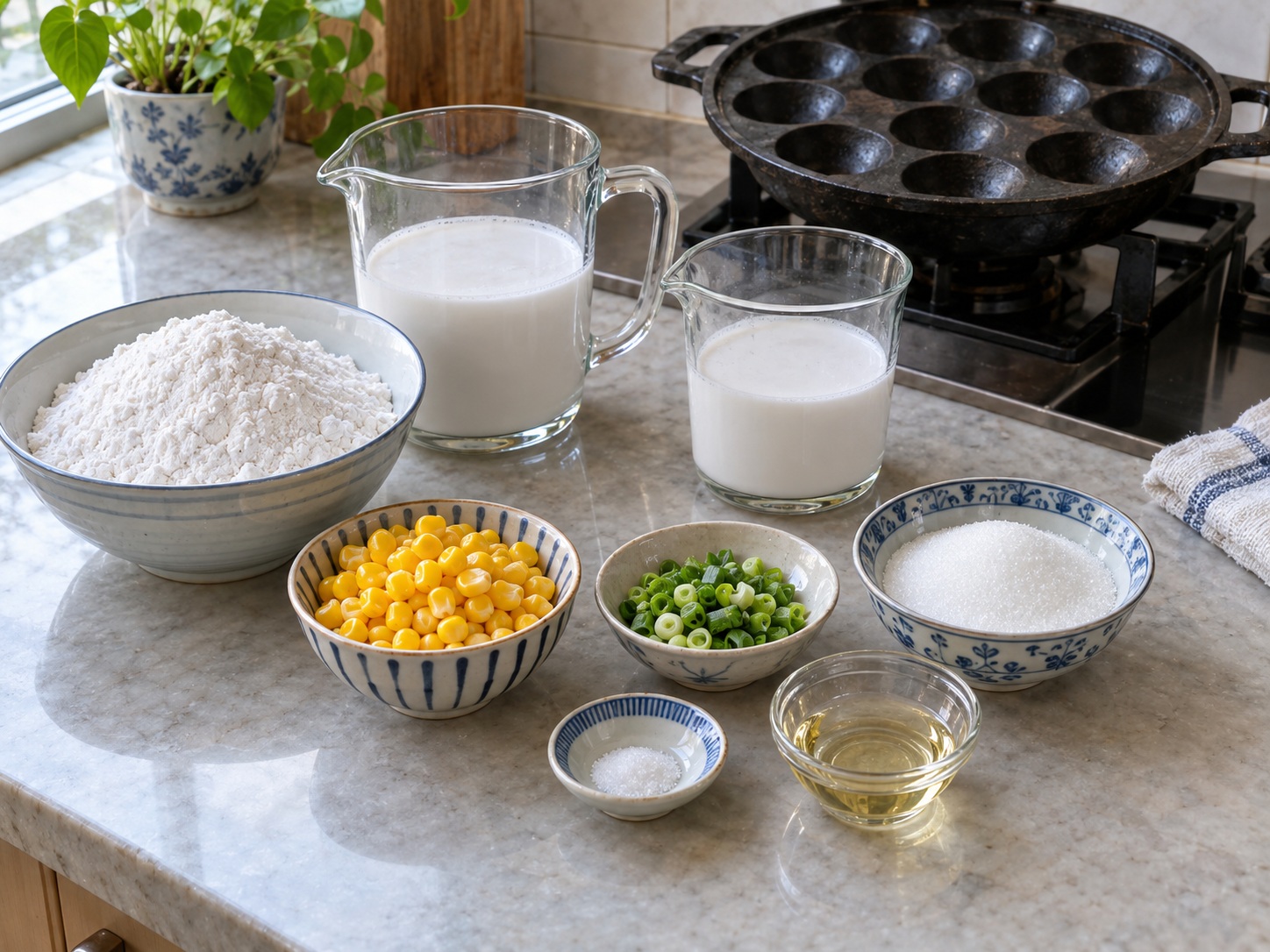 Thai Coconut Pancakes — mga sangkap