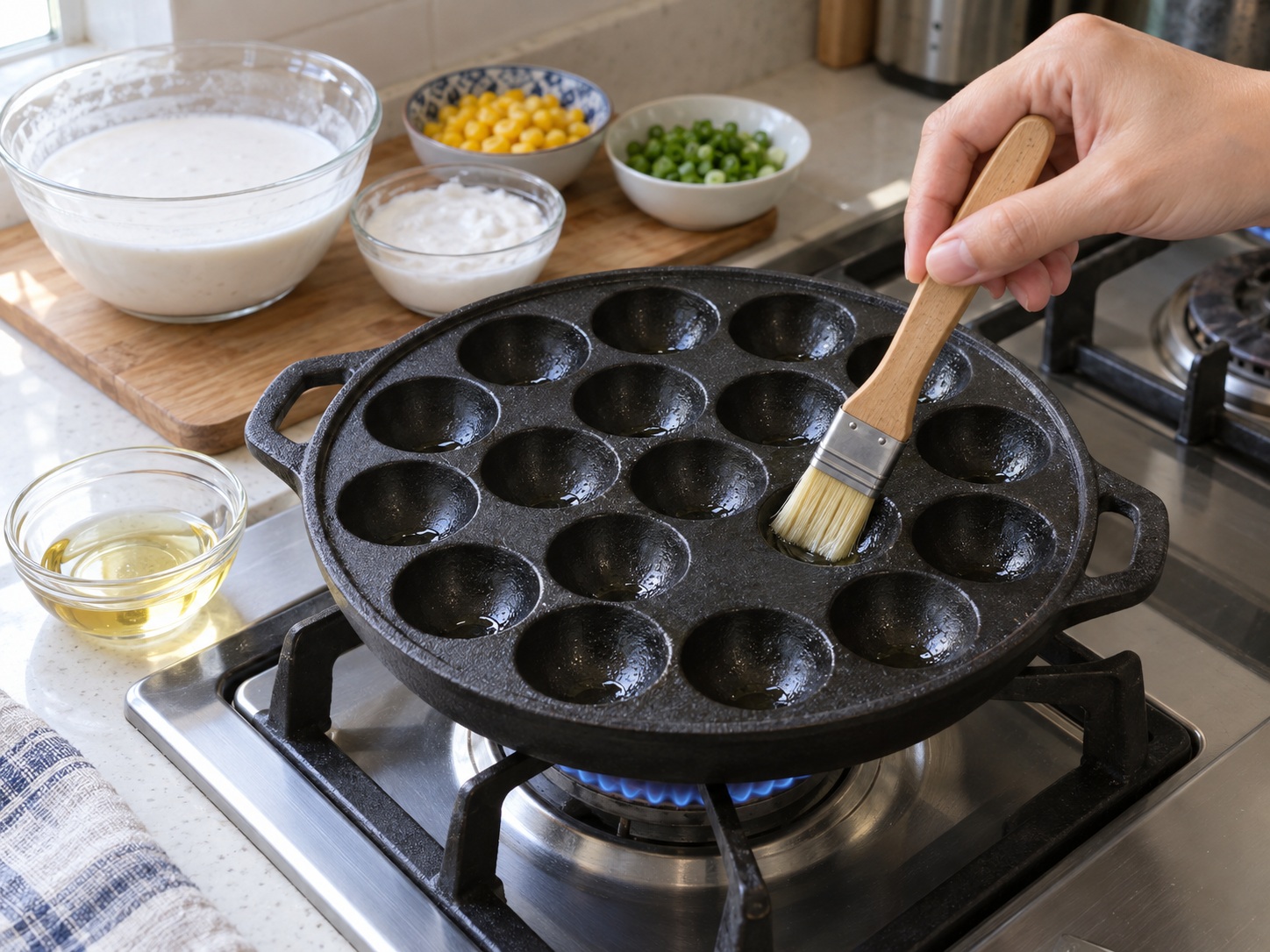 Thai Coconut Pancakes — Painitin ang hulmahan