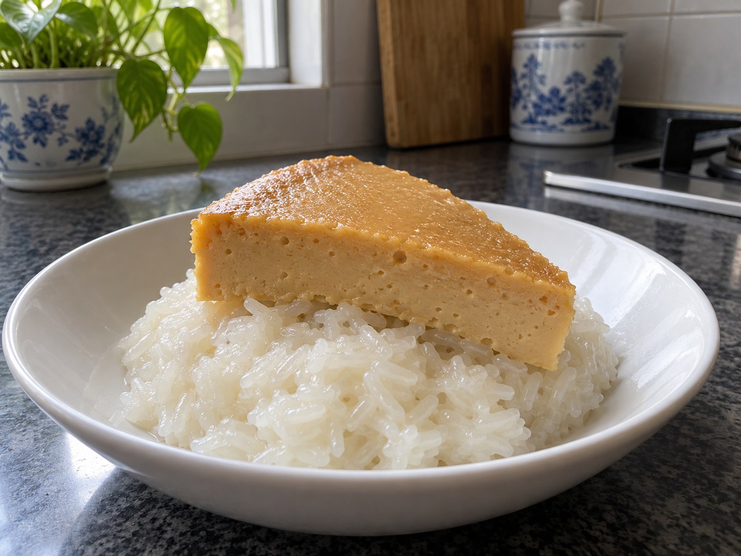 泰式椰香糯米蒸蛋布甸 — 完成圖