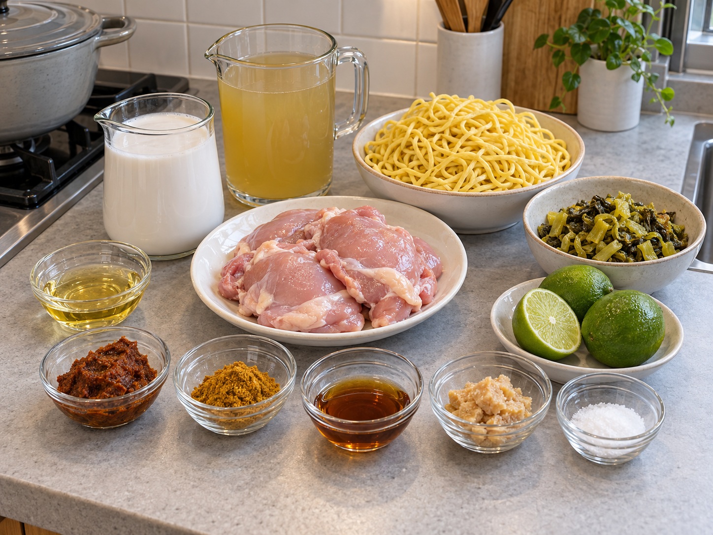 Khao Soi Mi Ayam Thailand — bahan