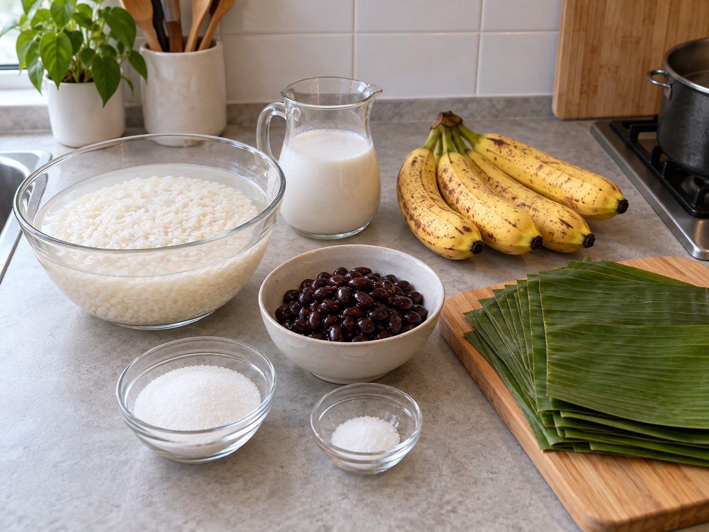 Thai Khao Tom Mad Banana Sticky Rice — mga sangkap