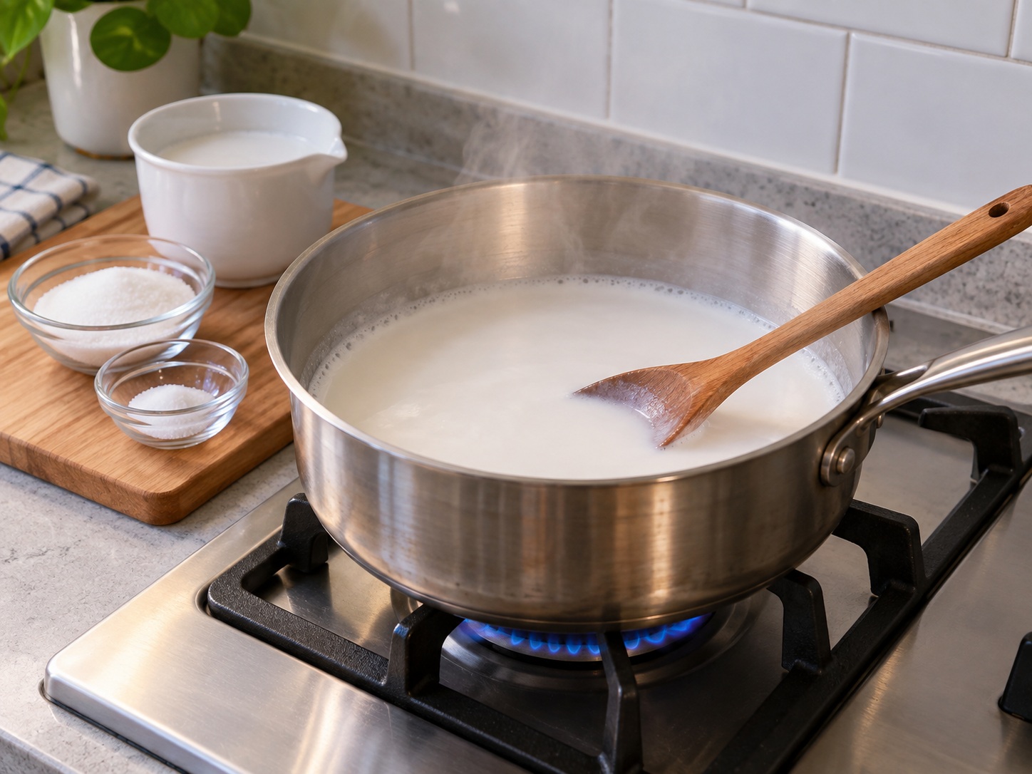 Thai Khao Tom Mad Banana Sticky Rice — 4. Painitin nang marahan ang gata