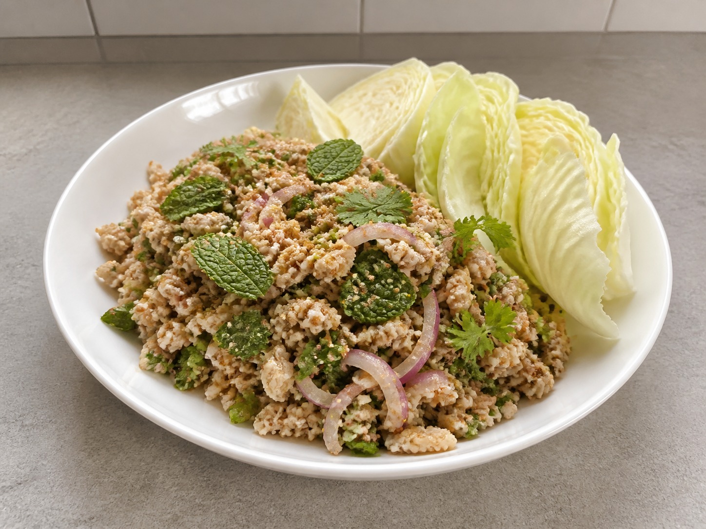 Larb Ayam Thailand — finished dish