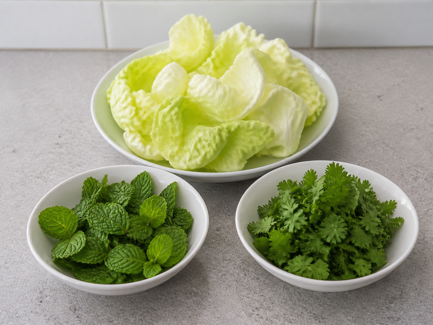Larb Ayam Thailand — Siapkan kol dan herba