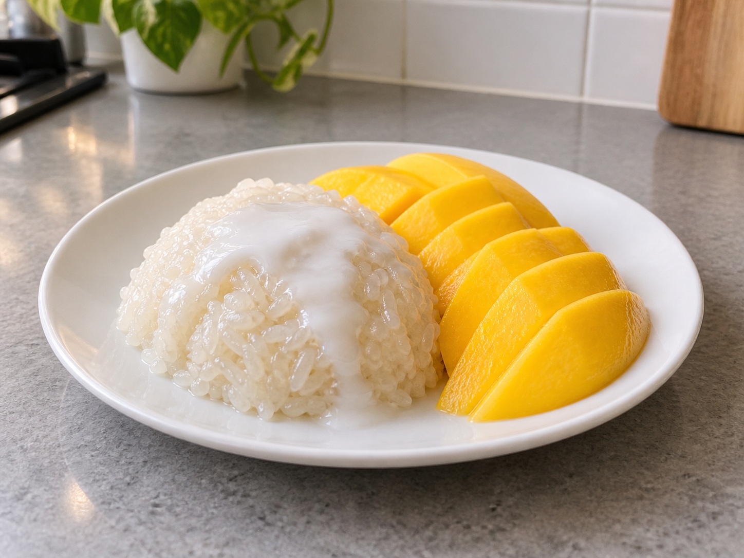 Thai Mango Sticky Rice — natapos na ulam