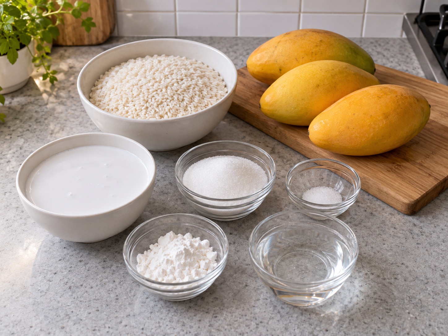 Thai Mango Sticky Rice — mga sangkap