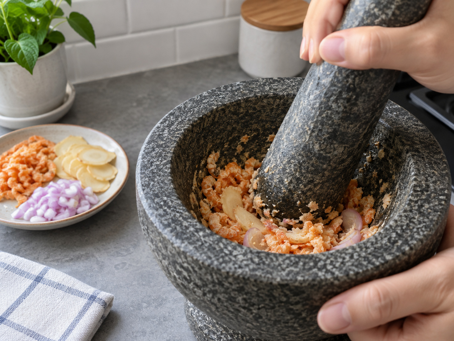 Thai Miang Kham Leaf Wraps — Pound sauce base