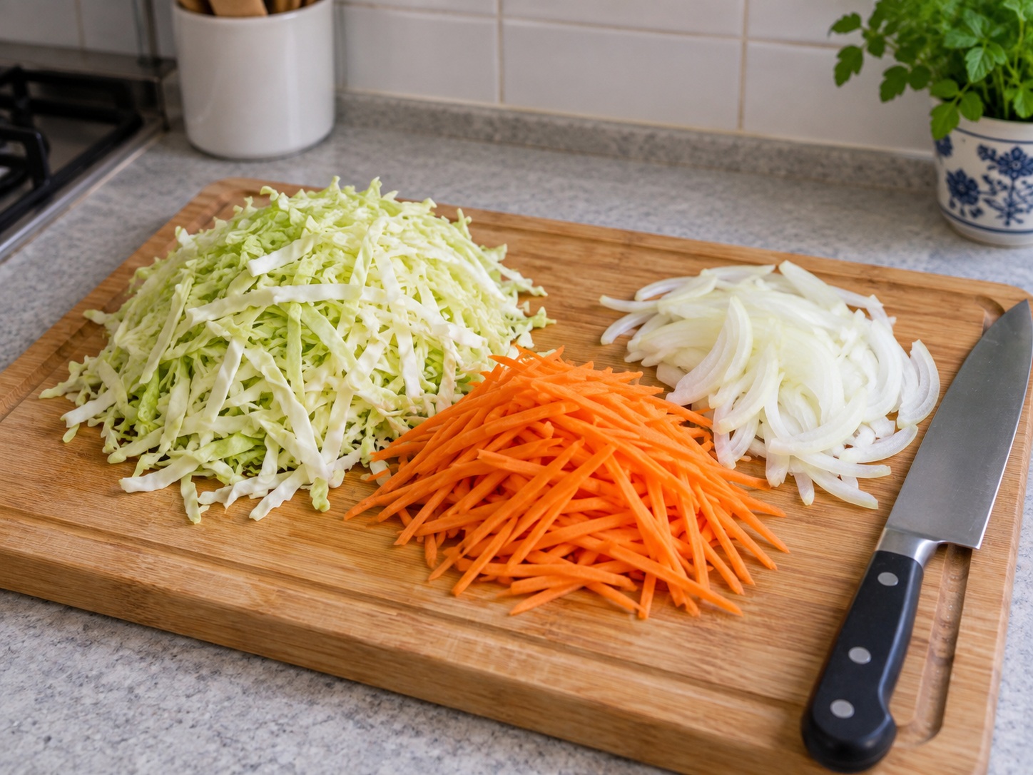 Pad Woon Sen Telur dan Sayur Thailand — Iris sayur keras