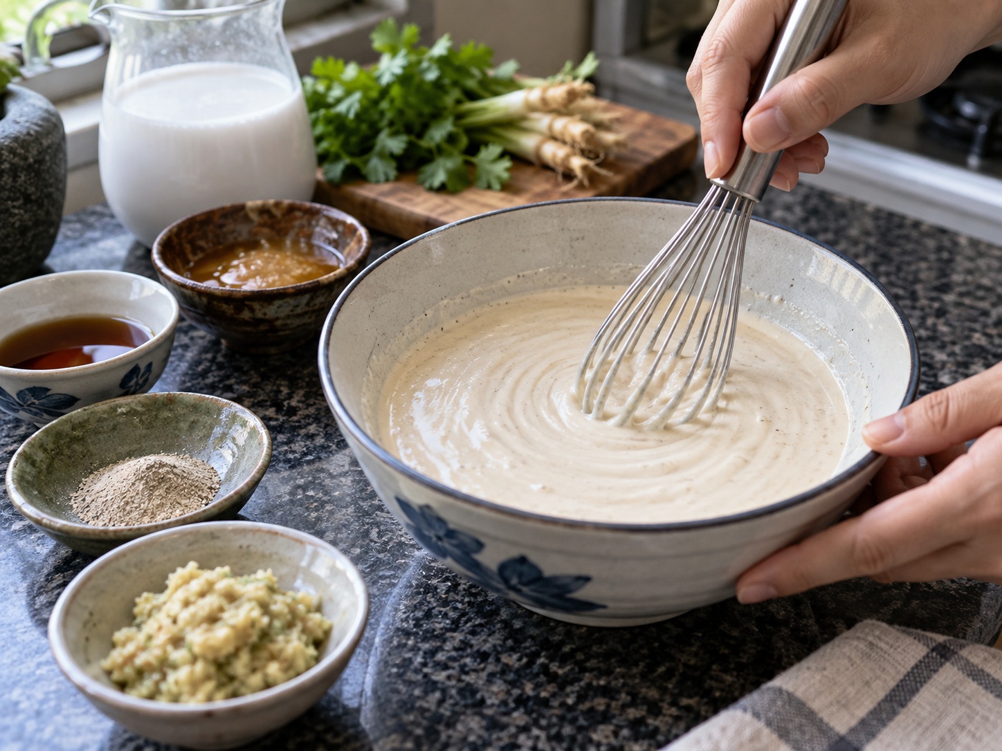 Thai Pandan Chicken — Mix the marinade