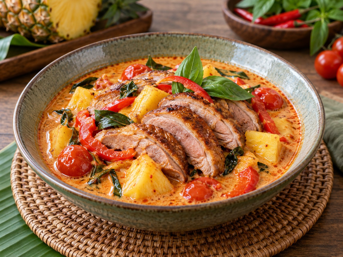 Thai Red Curry Duck with Pineapple — finished dish
