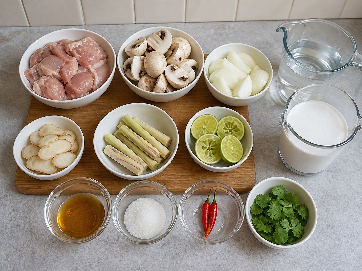 Thai Tom Kha Gai — mga sangkap