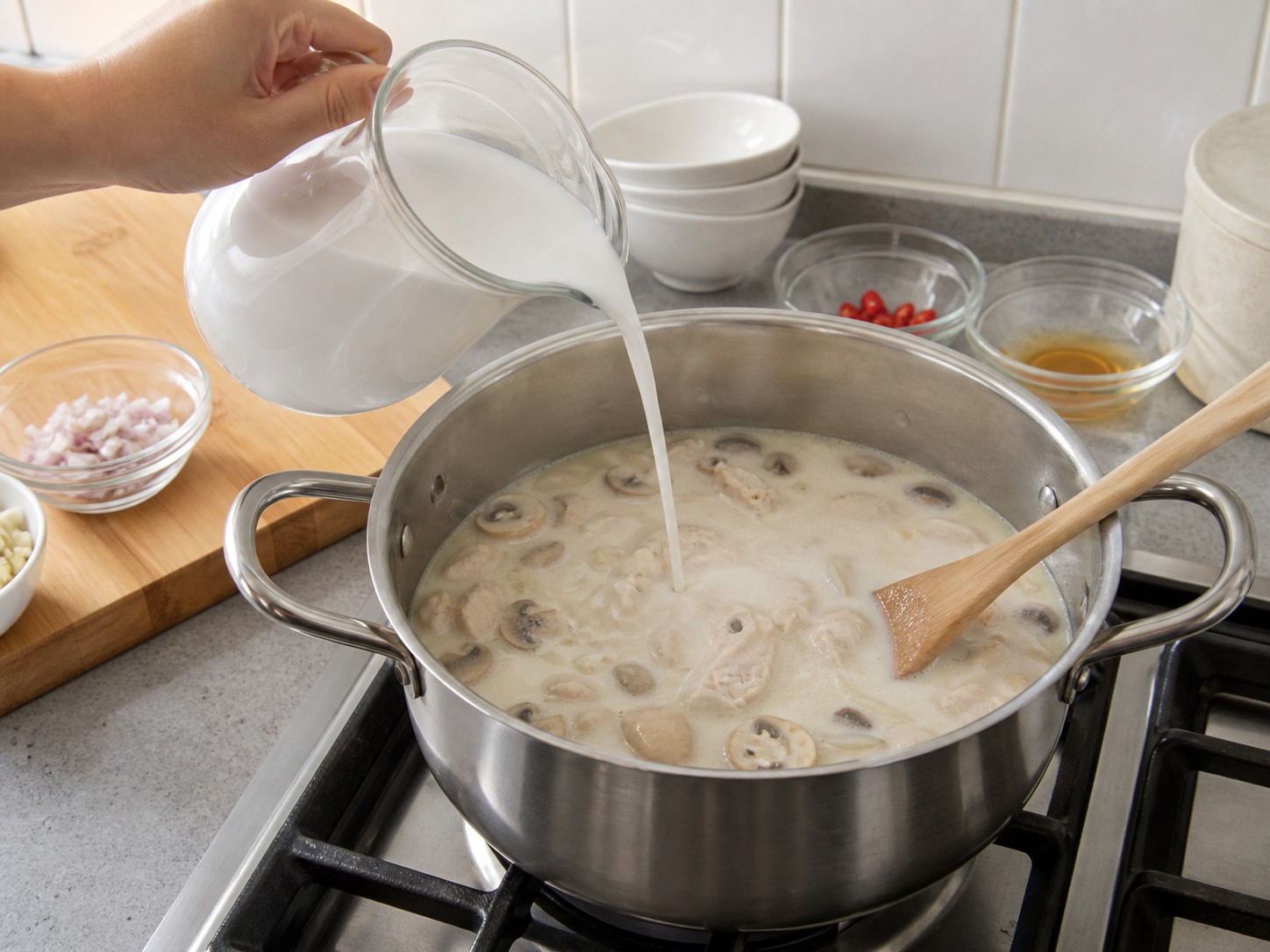Thai Tom Kha Gai — hakbang 9