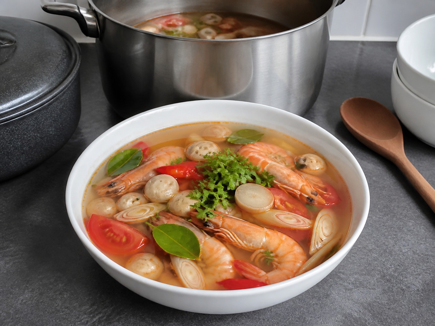 泰式冬蔭功完成圖｜Thai Tom Yum Goong