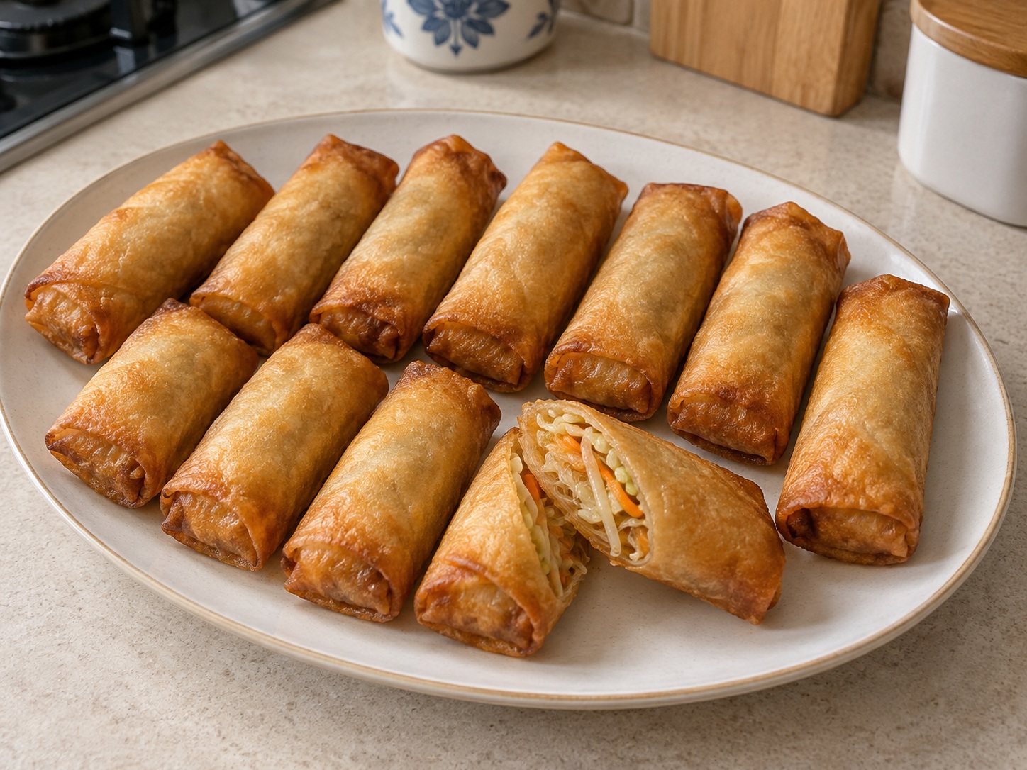 Thai Vegetable Spring Rolls — finished dish
