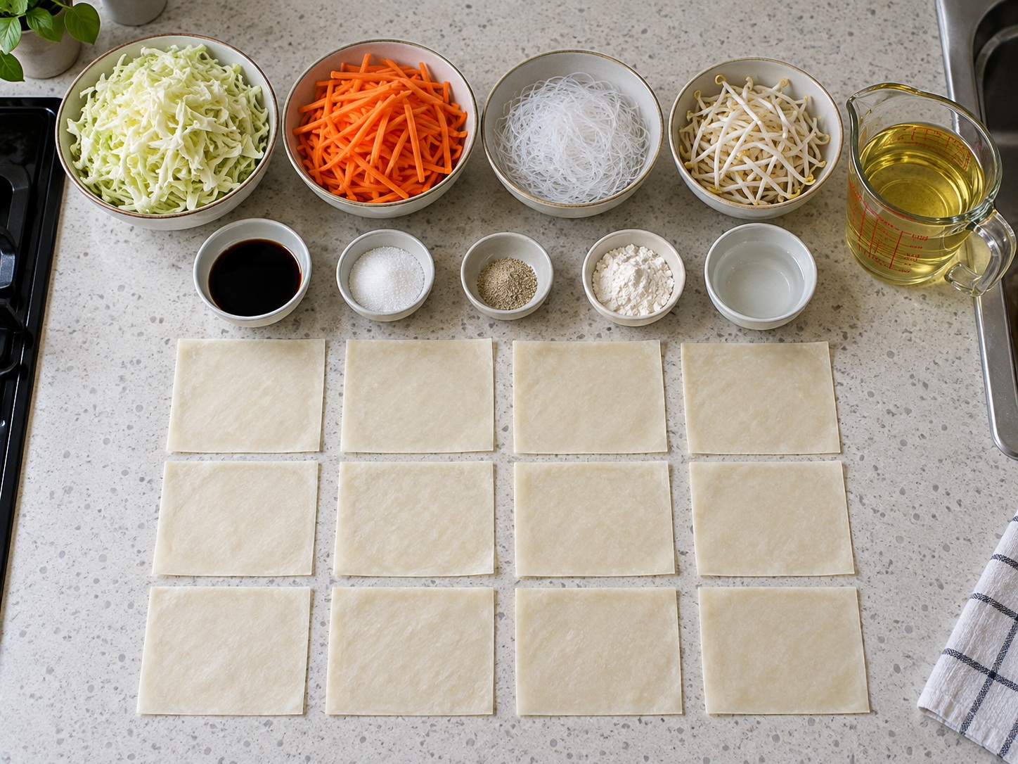 Thai Vegetable Spring Rolls — ingredients