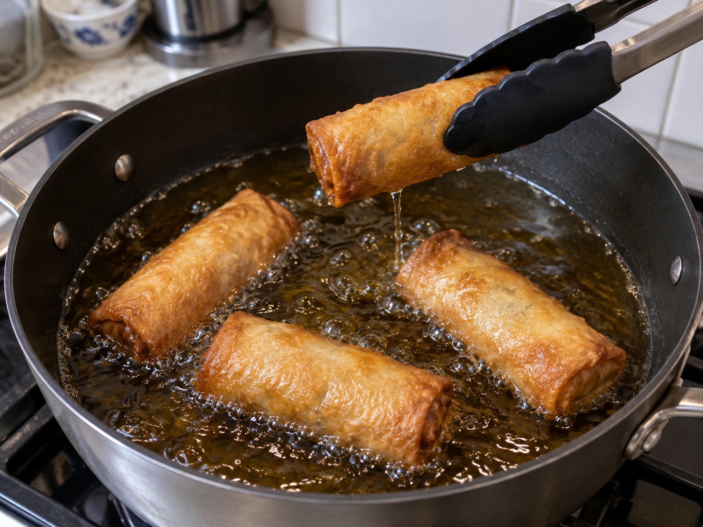 Thai Vegetable Spring Rolls — Fry golden