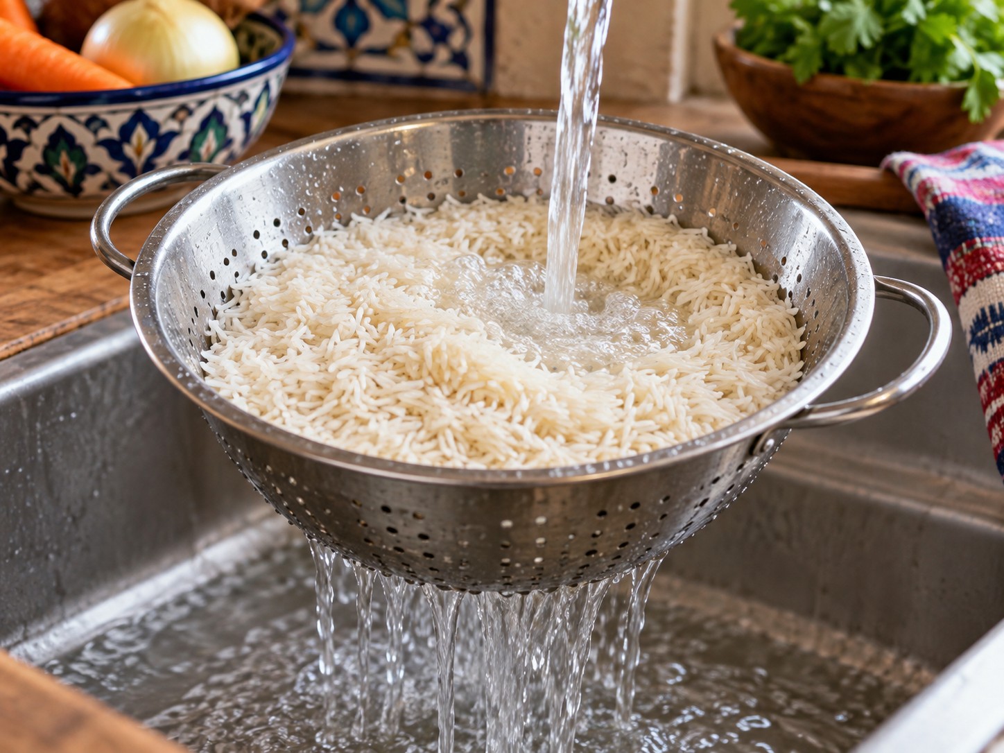Uzbek Chicken Plov — Banlawan at ibabad ang bigas