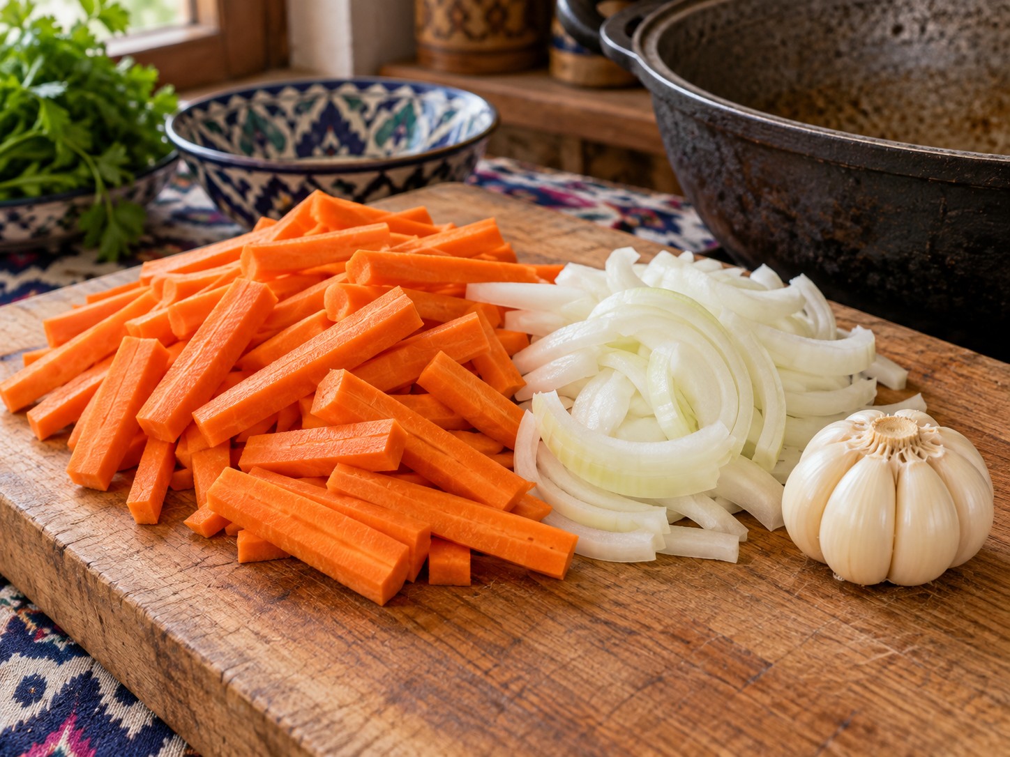 Uzbek Chicken Plov — Hiwain ang sangkap