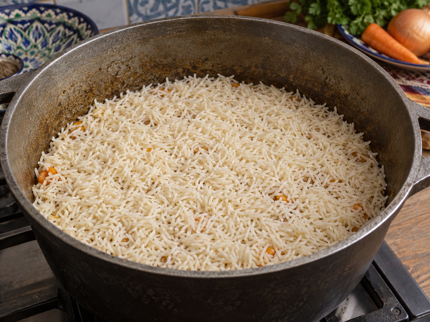 Uzbek Chicken Plov — Ilatag ang bigas