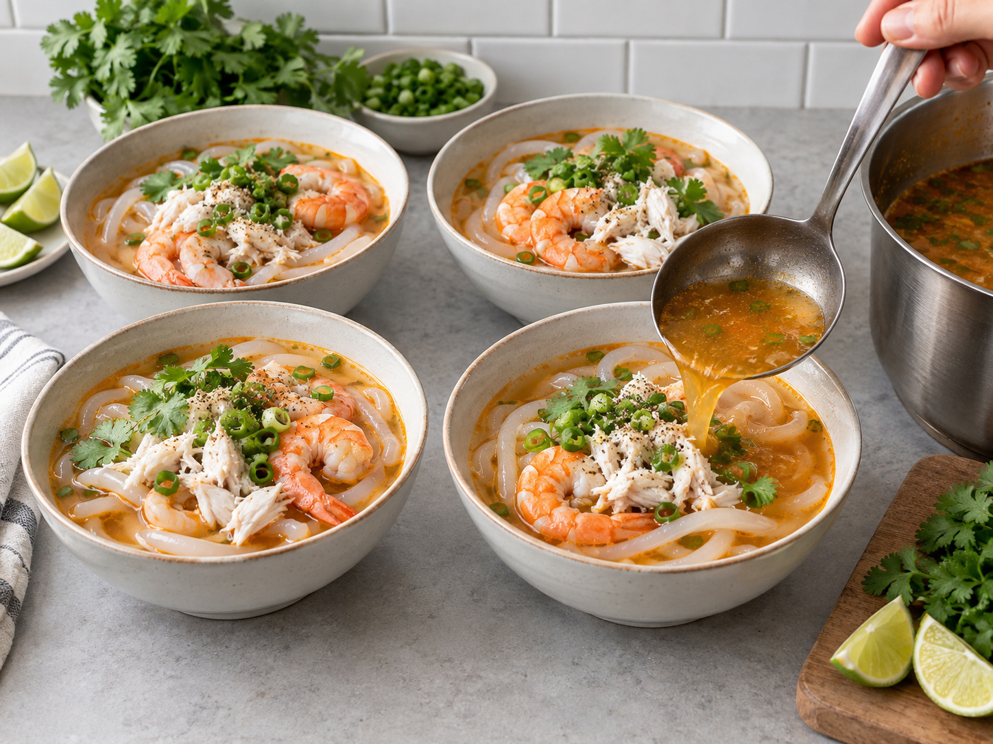 Vietnamese Bánh Canh Cua na Makapal na Noodles at Alimango — Buuin ang mangkok