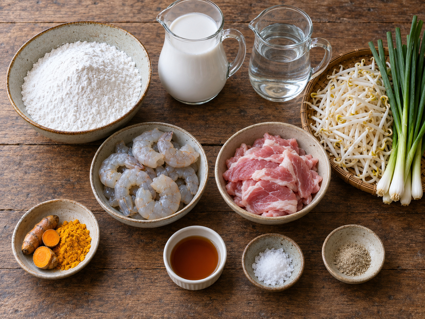 越式鮮蝦豬肉脆餅 — 材料