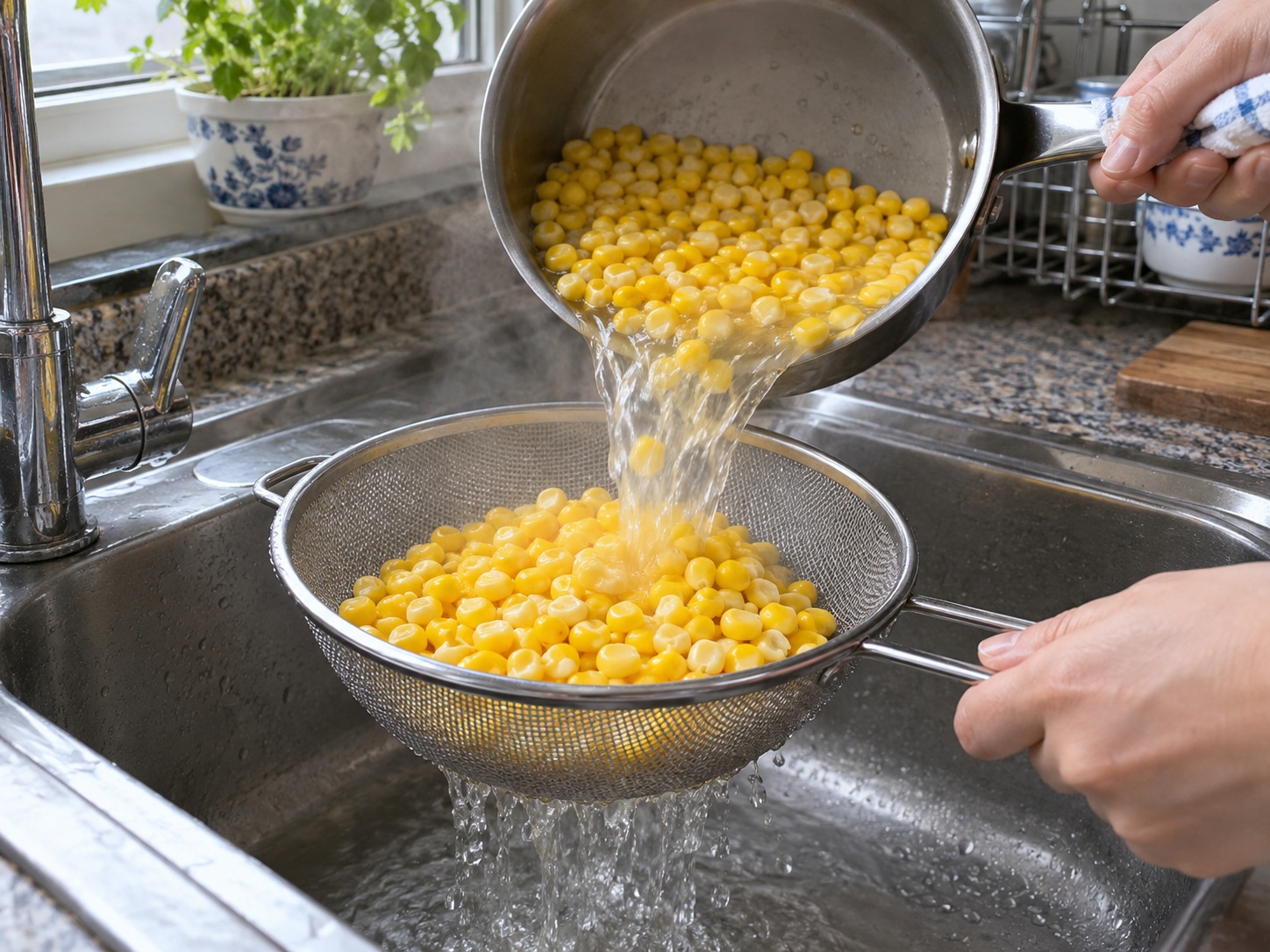 Jagung Tumis Udang Vietnam — Rebus singkat jagung