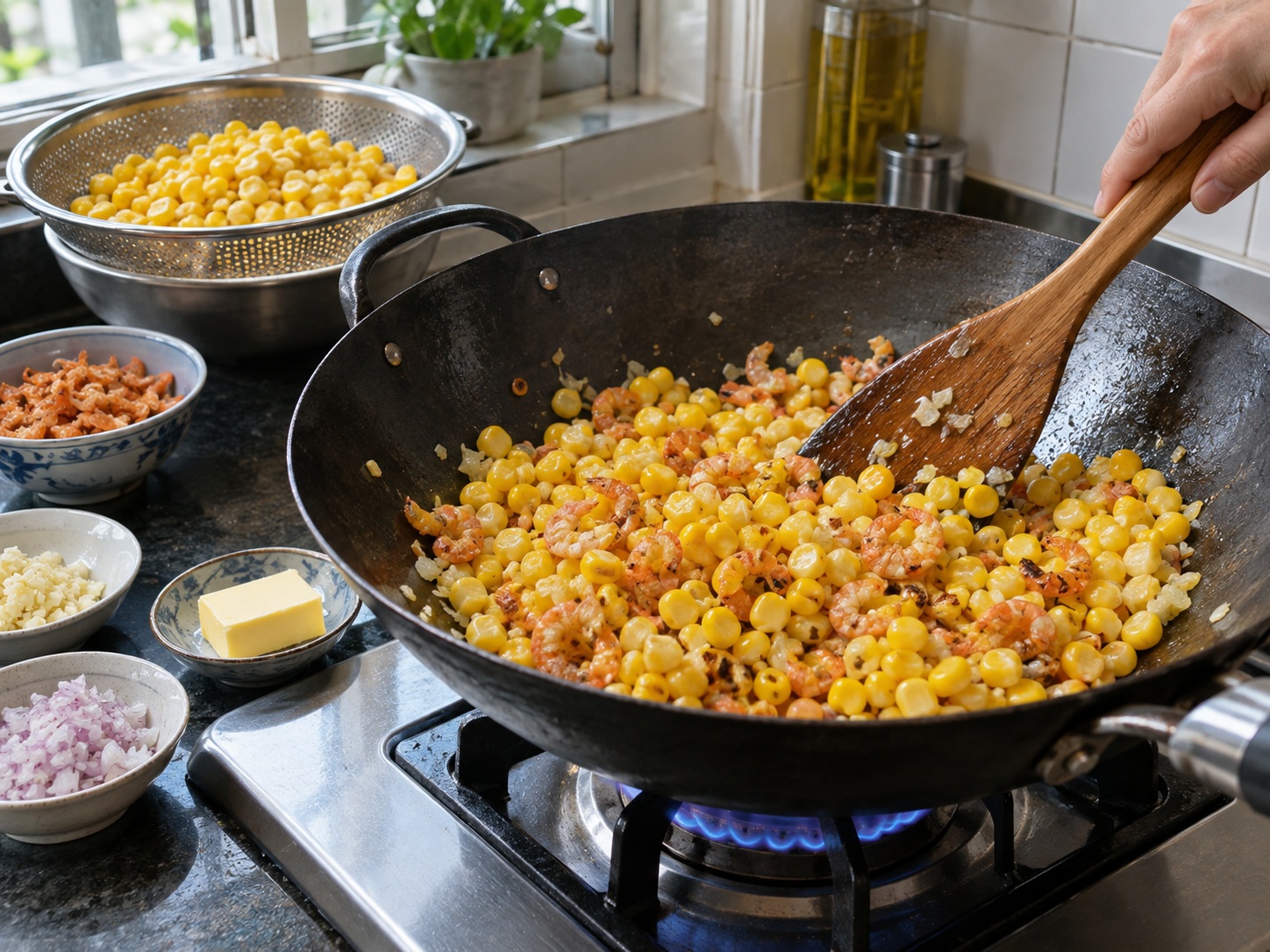 Jagung Tumis Udang Vietnam — Tumis jagung