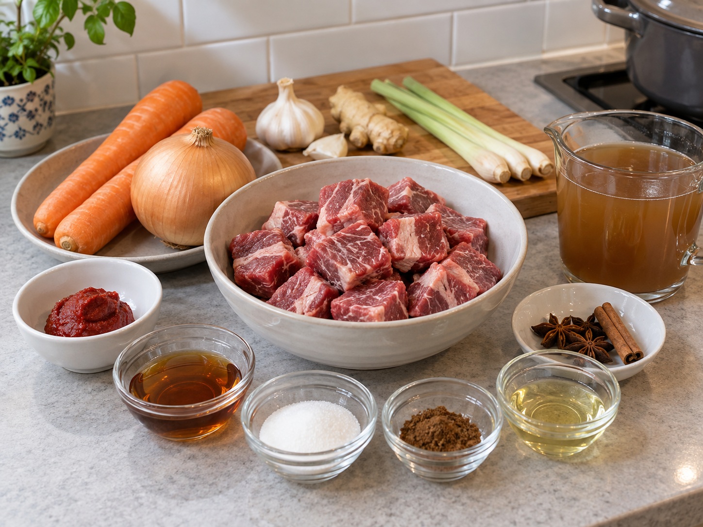 Bo Kho Sapi dan Wortel Vietnam — bahan